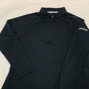 Women's Peter Millar Black Raglan-Sleeve Perth Layer Quarter Zip Size XL